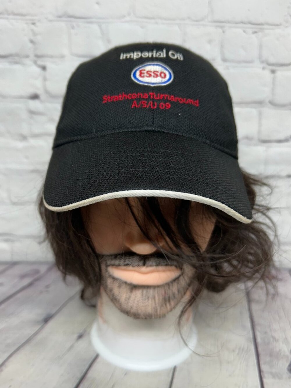 Vintage Imperial ESSO Hat Cap Strap Back Black Strathcona Turn Around 09
